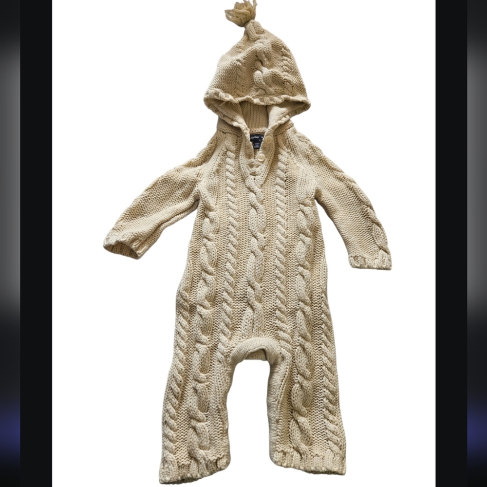 Cozy Cable Knit Baby Onesie 3-6 Months